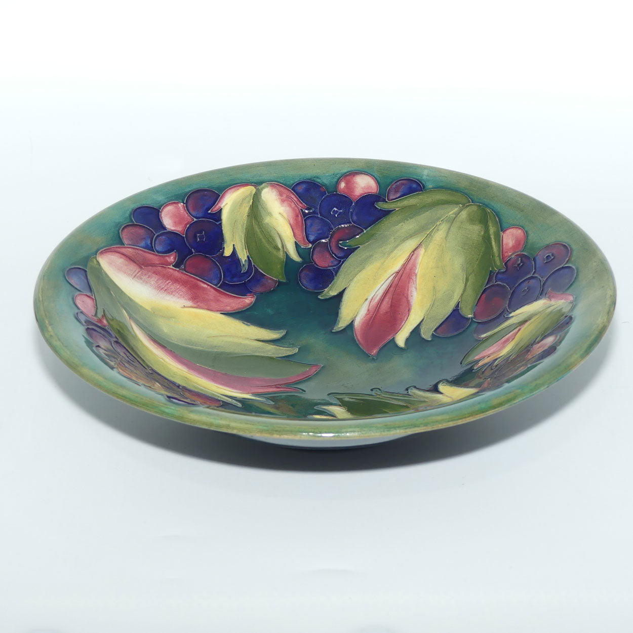 William Moorcroft Leaves and Fruit (Green) bowl