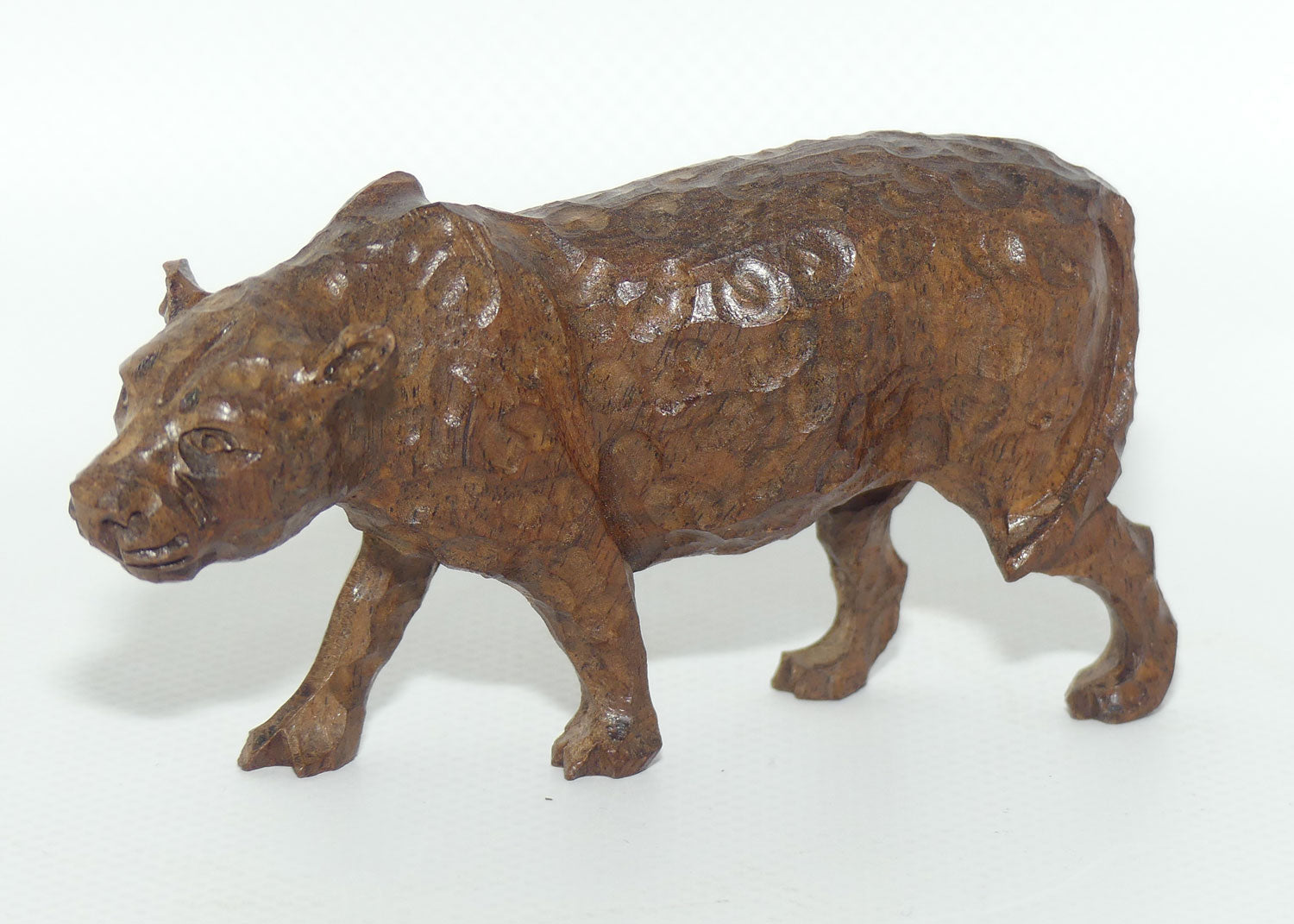 African Carved Leopard figure | looks well fed