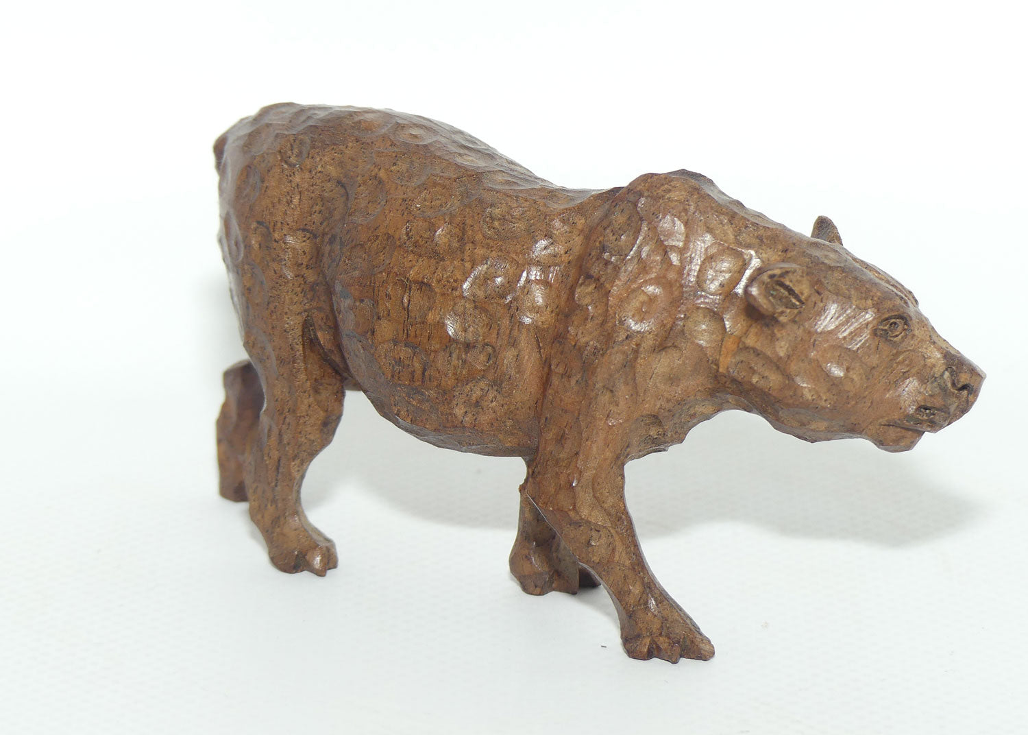 African Carved Leopard figure | looks well fed