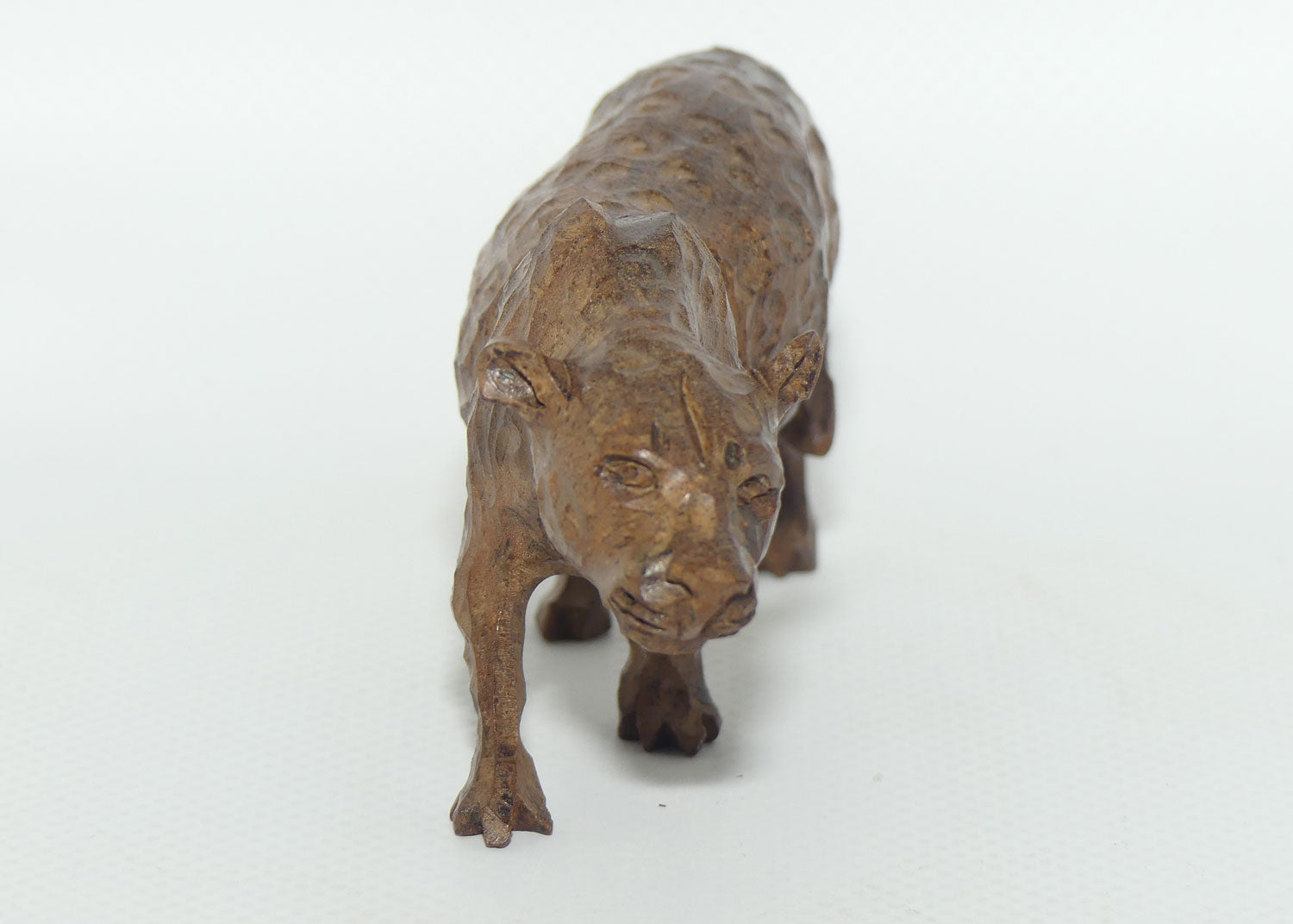 African Carved Leopard figure | looks well fed