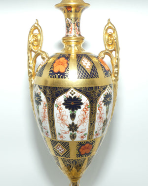 Royal Crown Derby Old Imari Solid Gold Band lidded urn