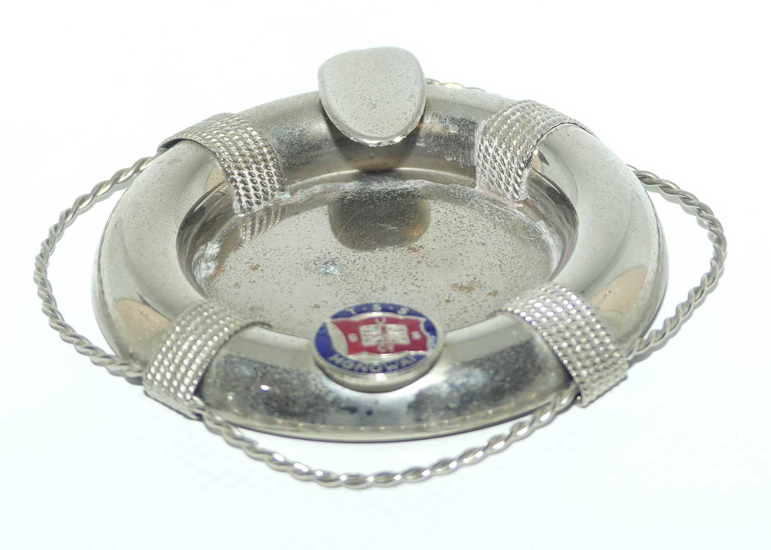 Nickel Plated Lifebouy Ring ashtray | Souvenir of TSS Monowai