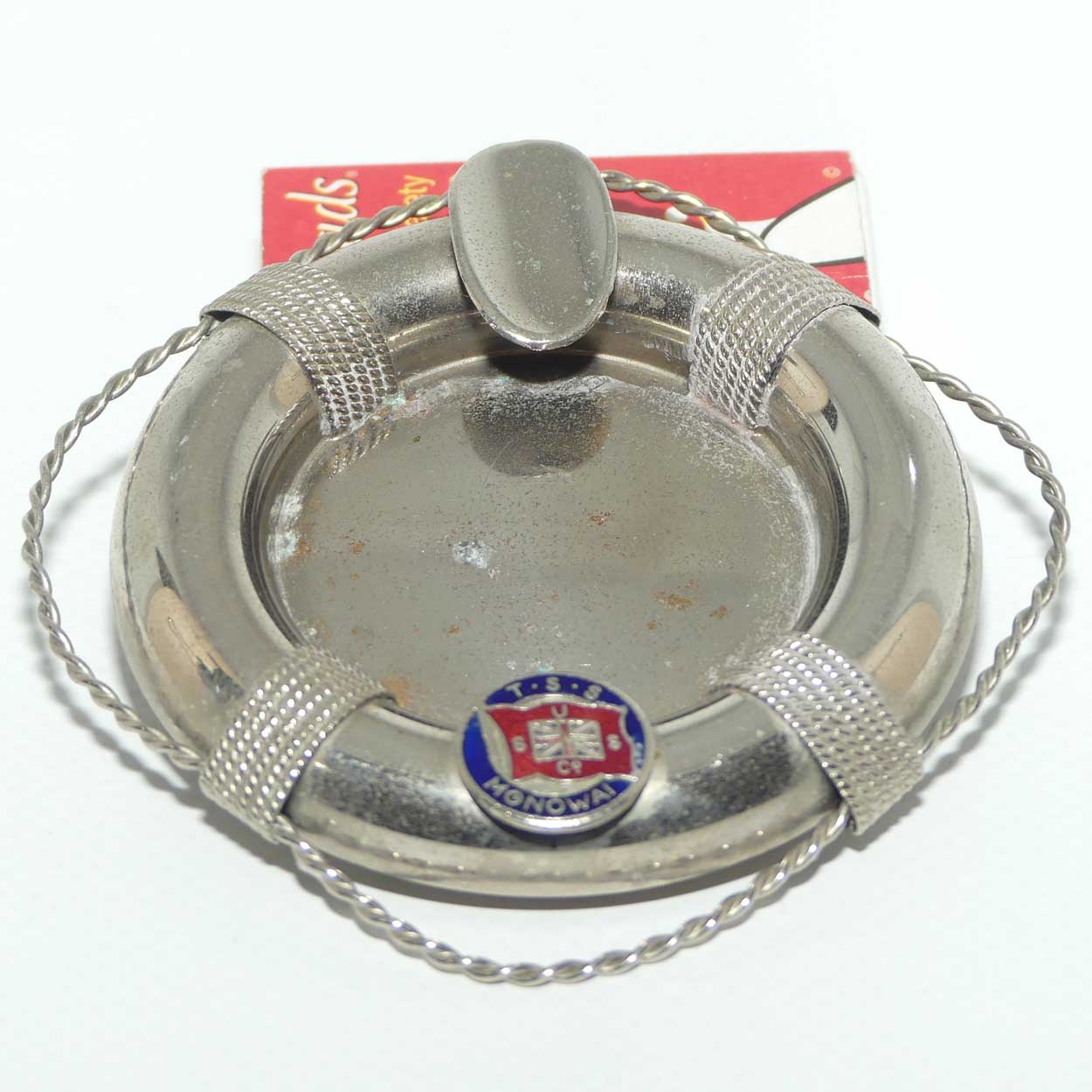 Nickel Plated Lifebouy Ring ashtray | Souvenir of TSS Monowai