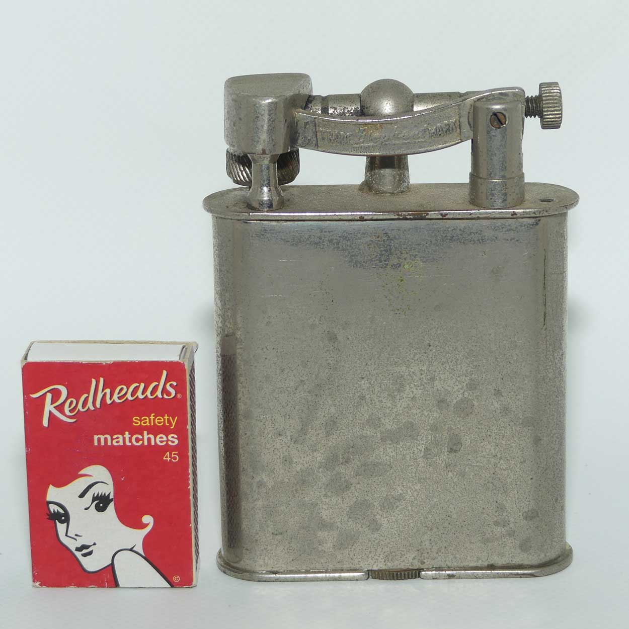 Unusual Lift Arm Elephant TRADE MARK table lighter | NOTE LARGE SIZE