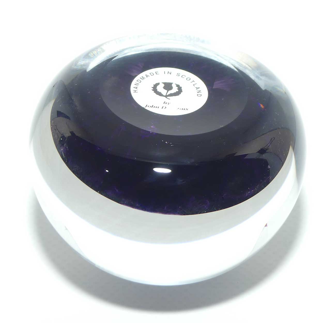 John Deacons Scotland Millefiori Simple Linear Large paperweight | Amethyst