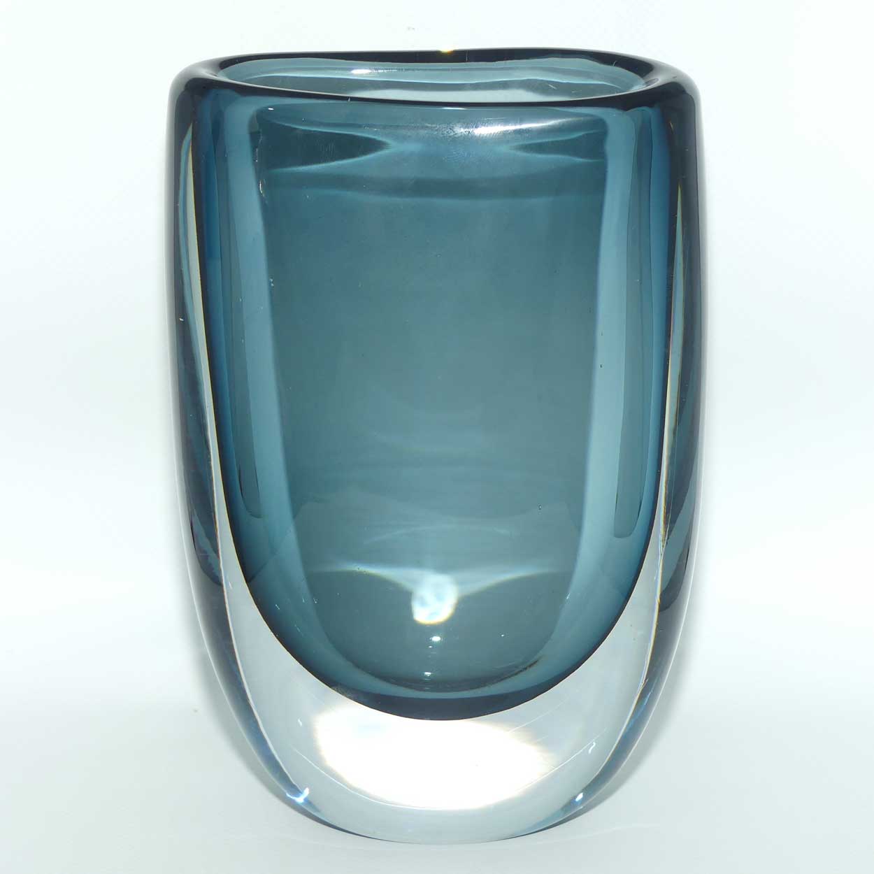 Kosta Sweden Mid Century Modern vase by Vicke Lindstrand | Sommerso Blue | 46020