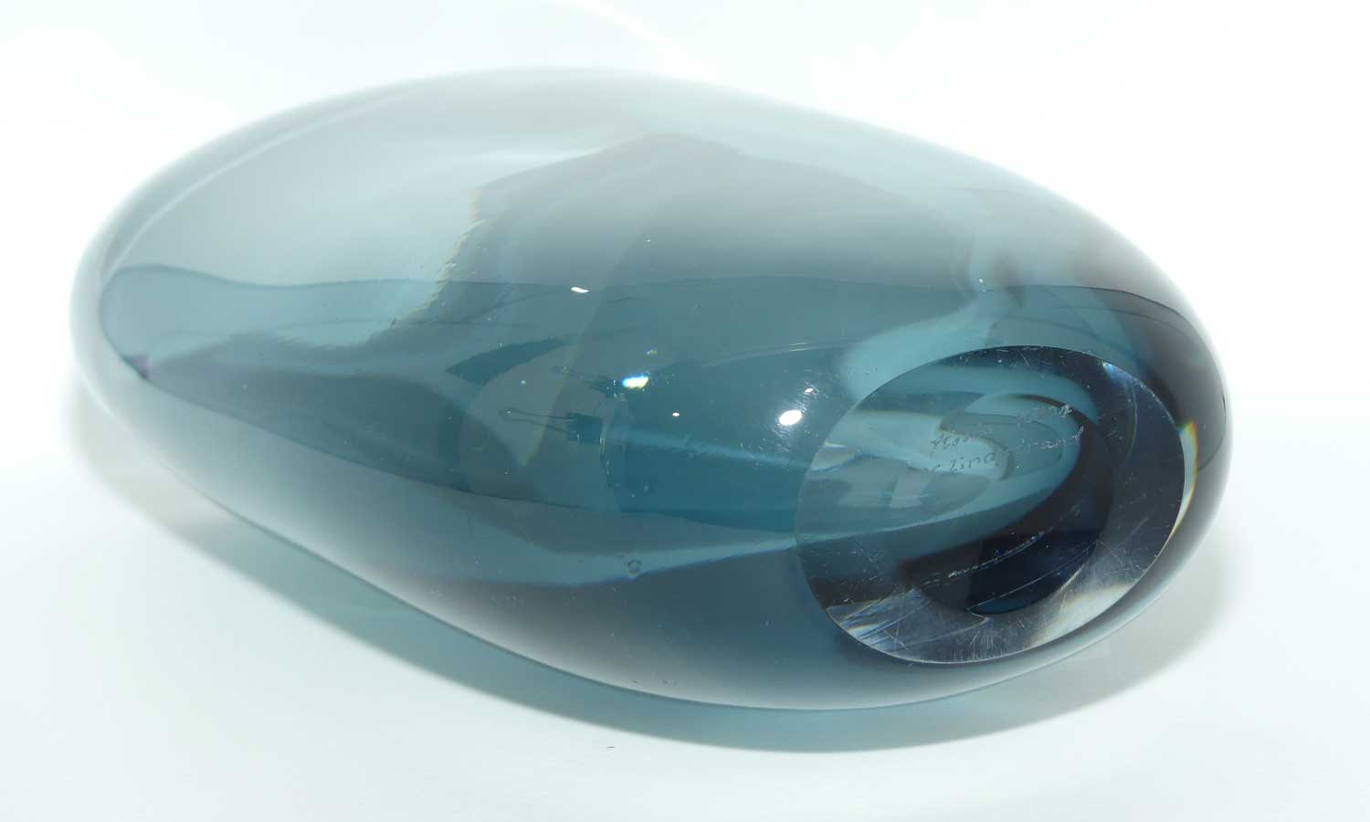 Kosta Sweden Mid Century Modern vase by Vicke Lindstrand | Sommerso Blue | 46020