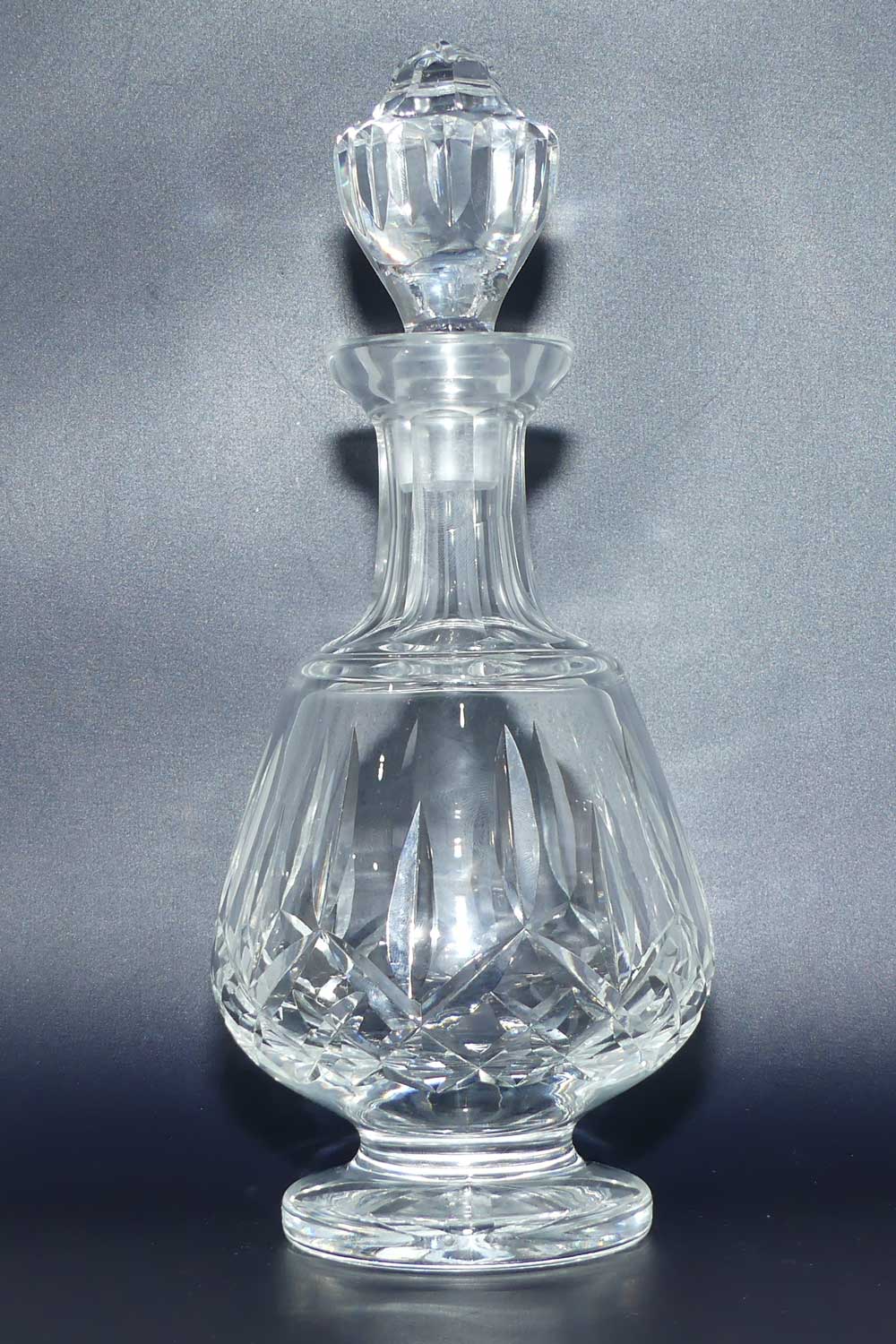 Waterford Crystal Lismore pattern Spirits decanter with elaborately facetted stopper