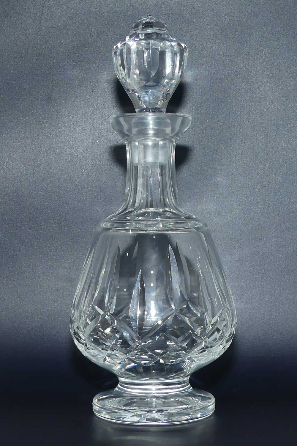 Waterford Crystal Lismore pattern Spirits decanter with elaborately facetted stopper