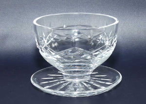 Waterford Crystal Ireland Lismore pattern footed pair of Sundae compotes