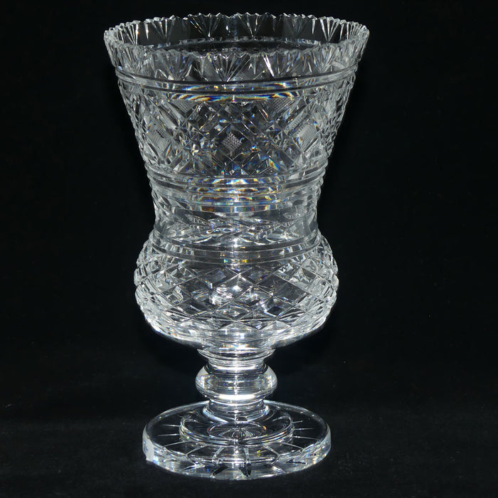 Waterford Crystal Lismore pattern Master Cutter Thistle vase