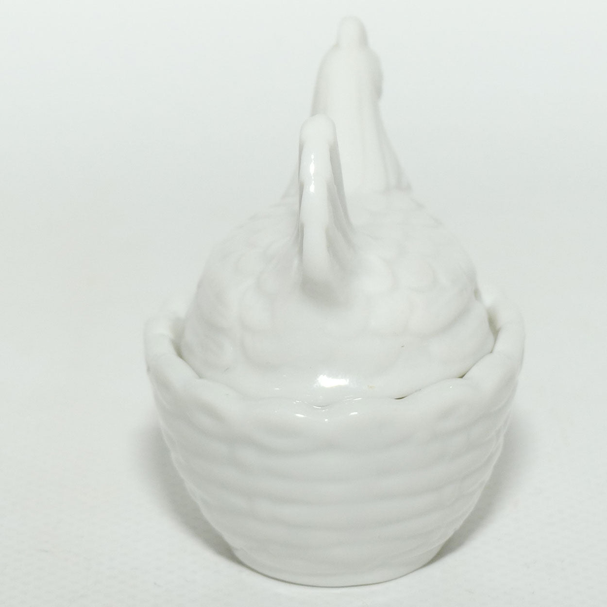 Miniature Hen on Nest | White Porcelain | Cruet Pot