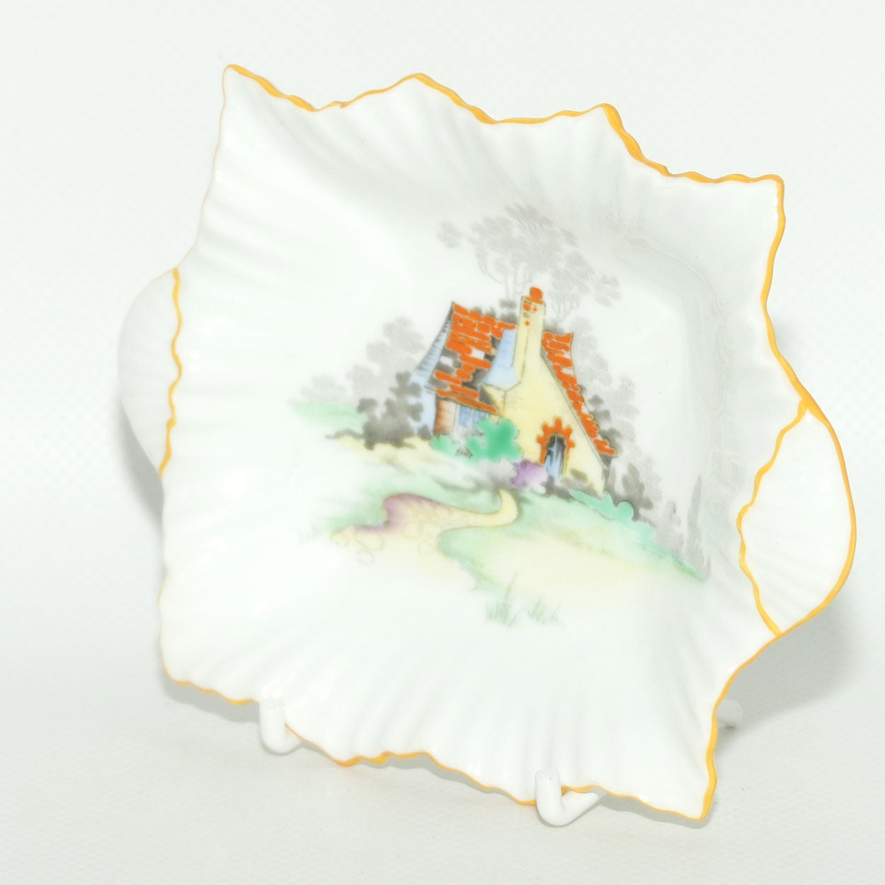 Shelley Cottage and Path pattern tab handle pin dish