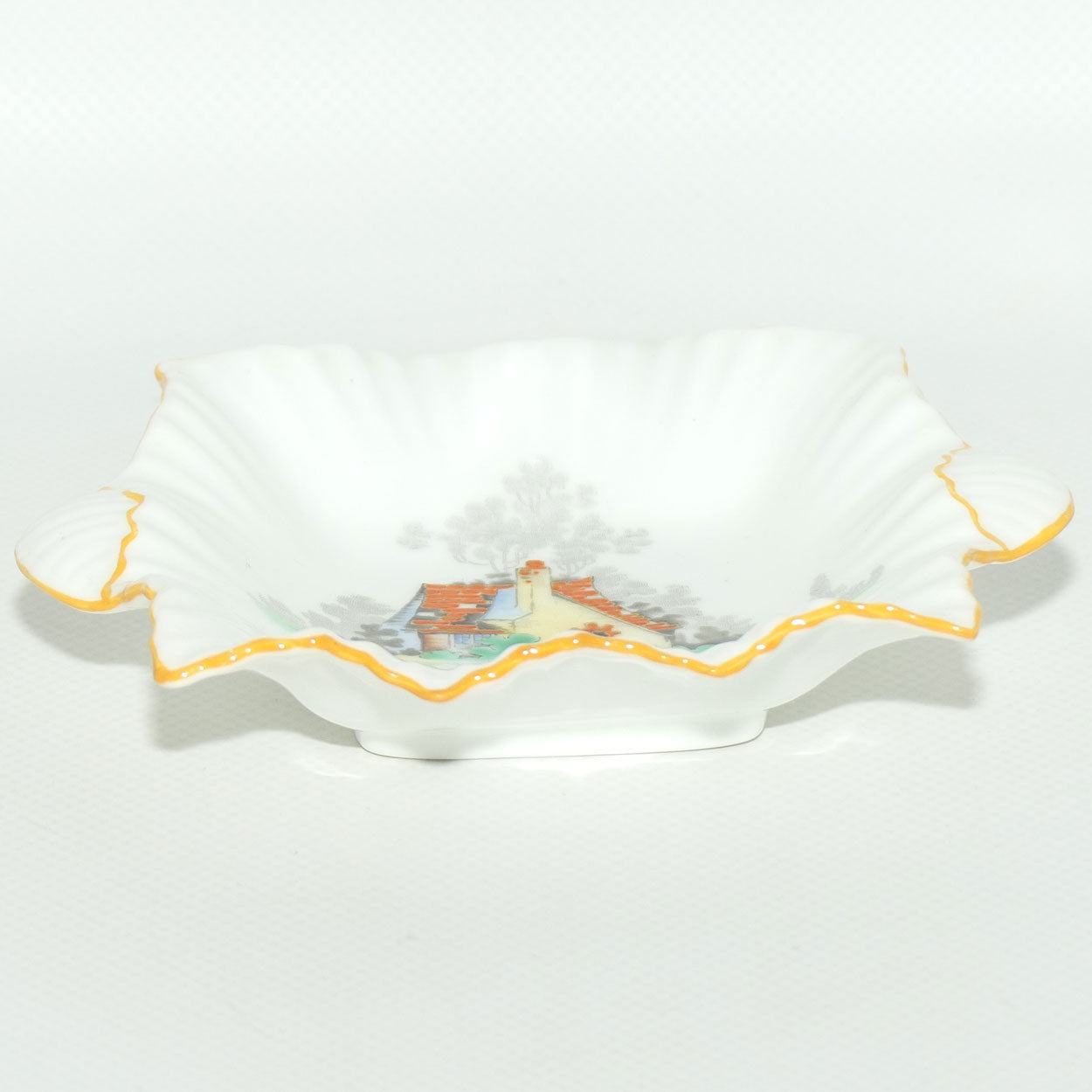 Shelley Cottage and Path pattern tab handle pin dish