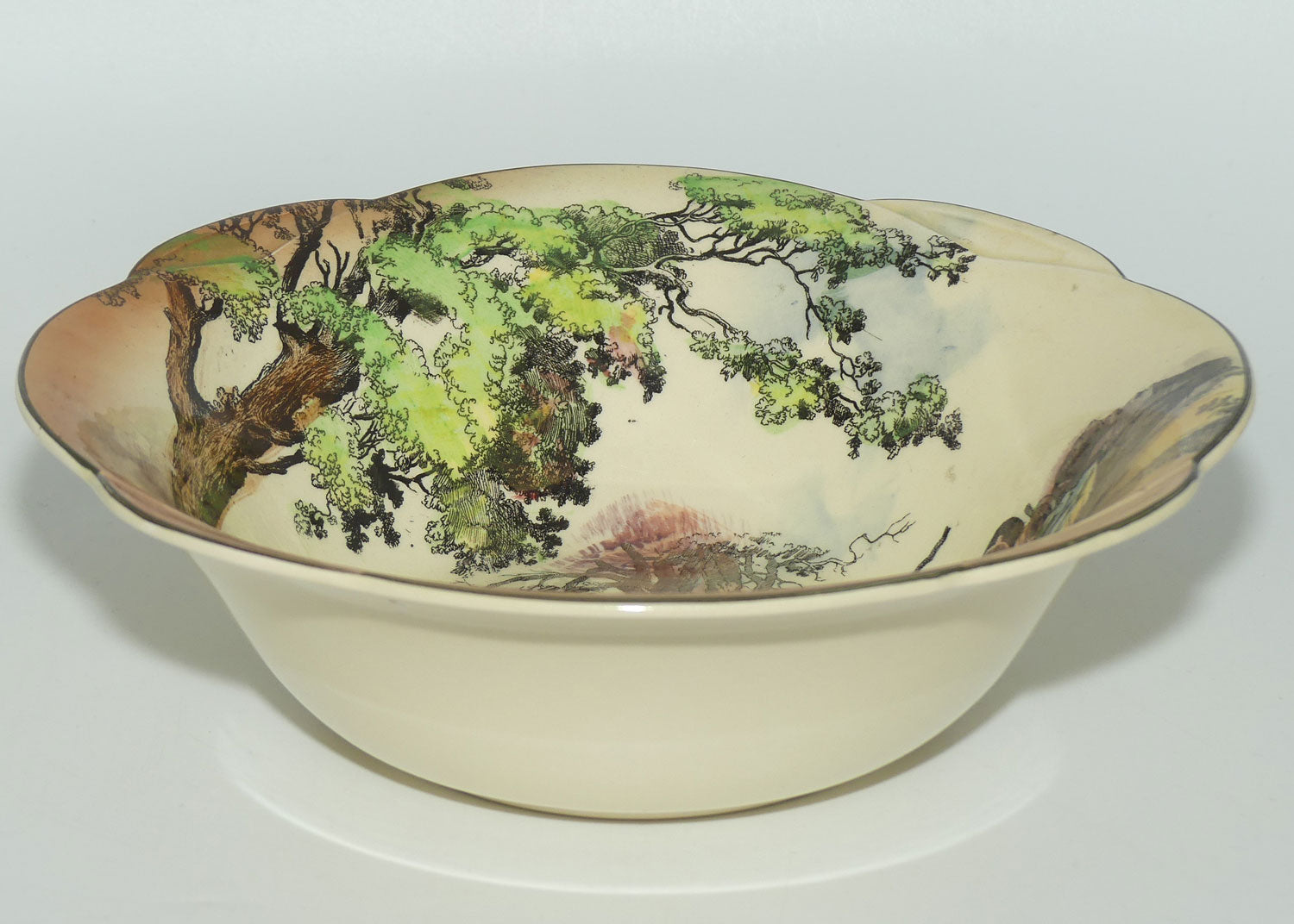 Royal Doulton Gleaners and Gypsies lobed bowl