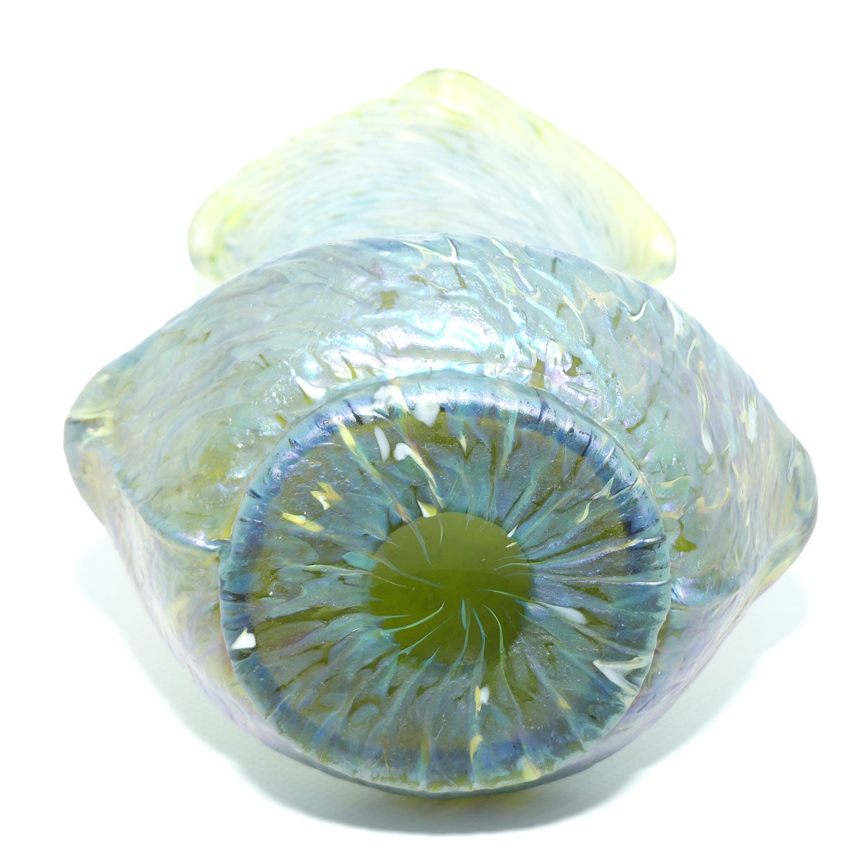 Kralik Snakeskin | Jugendstil Art Nouveau Iridescent Green Glass Vase