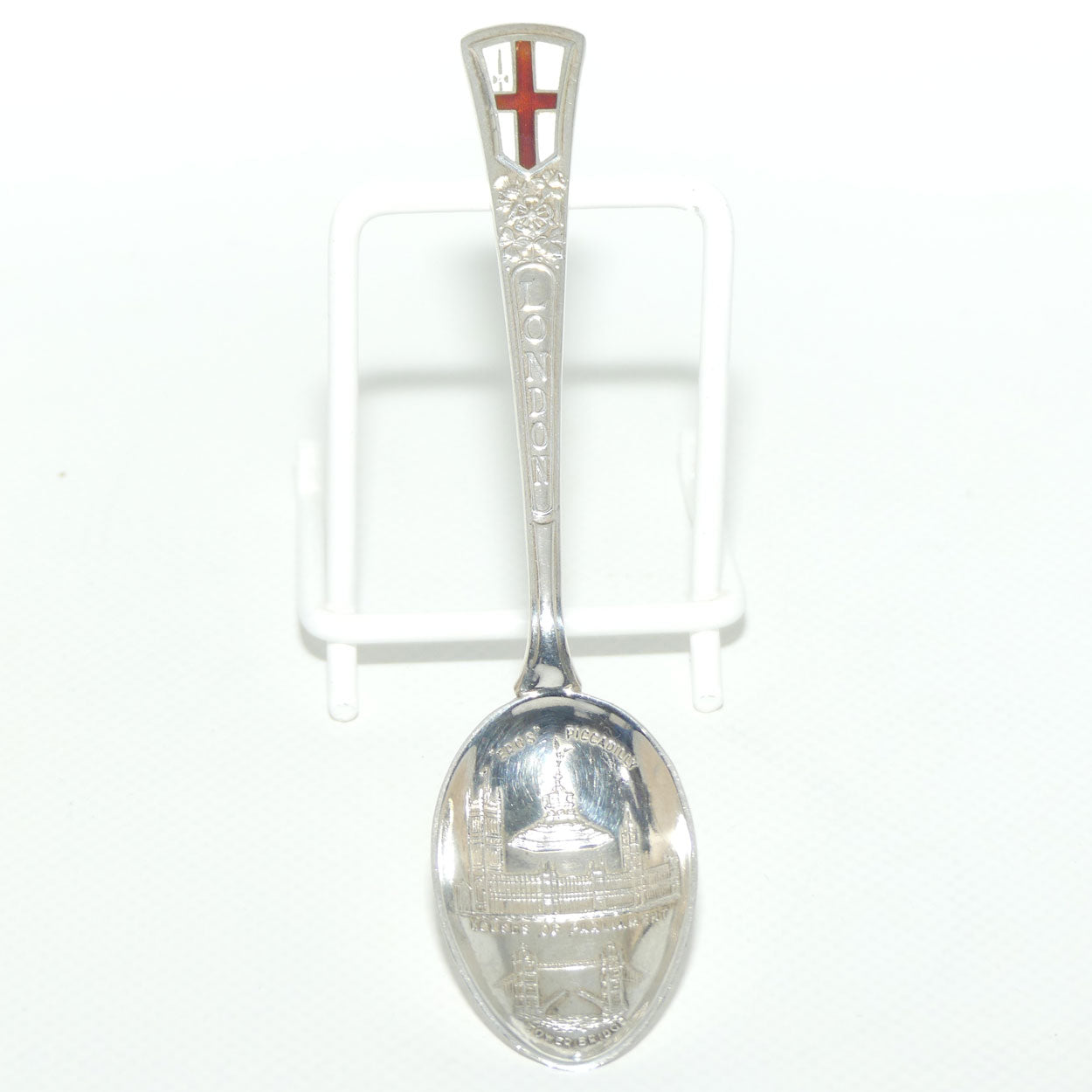 Sterling Silver and Enamel London Souvenir spoon | Birmingham 1957 | 25.1 grams