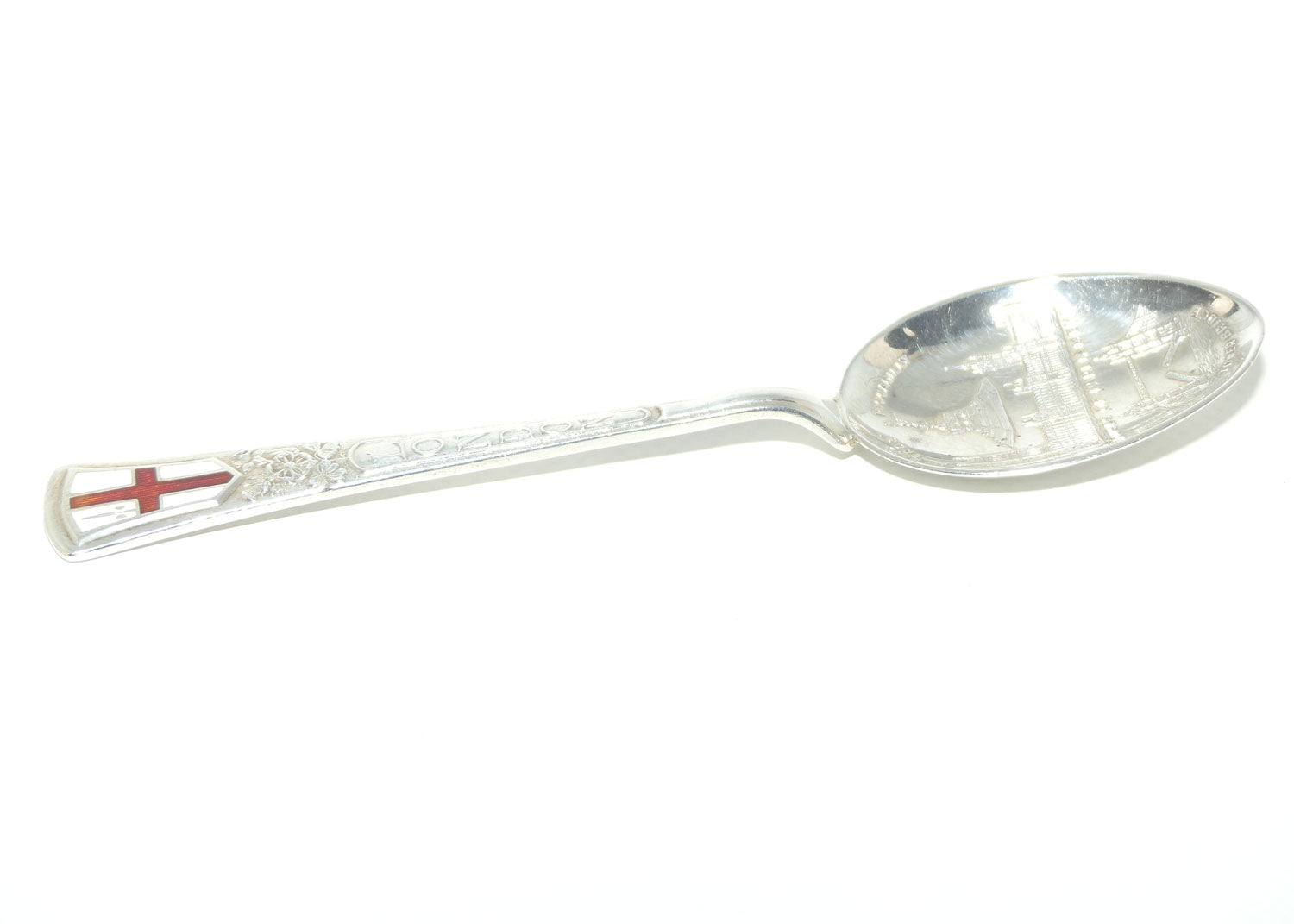 Sterling Silver and Enamel London Souvenir spoon | Birmingham 1957 | 25.1 grams