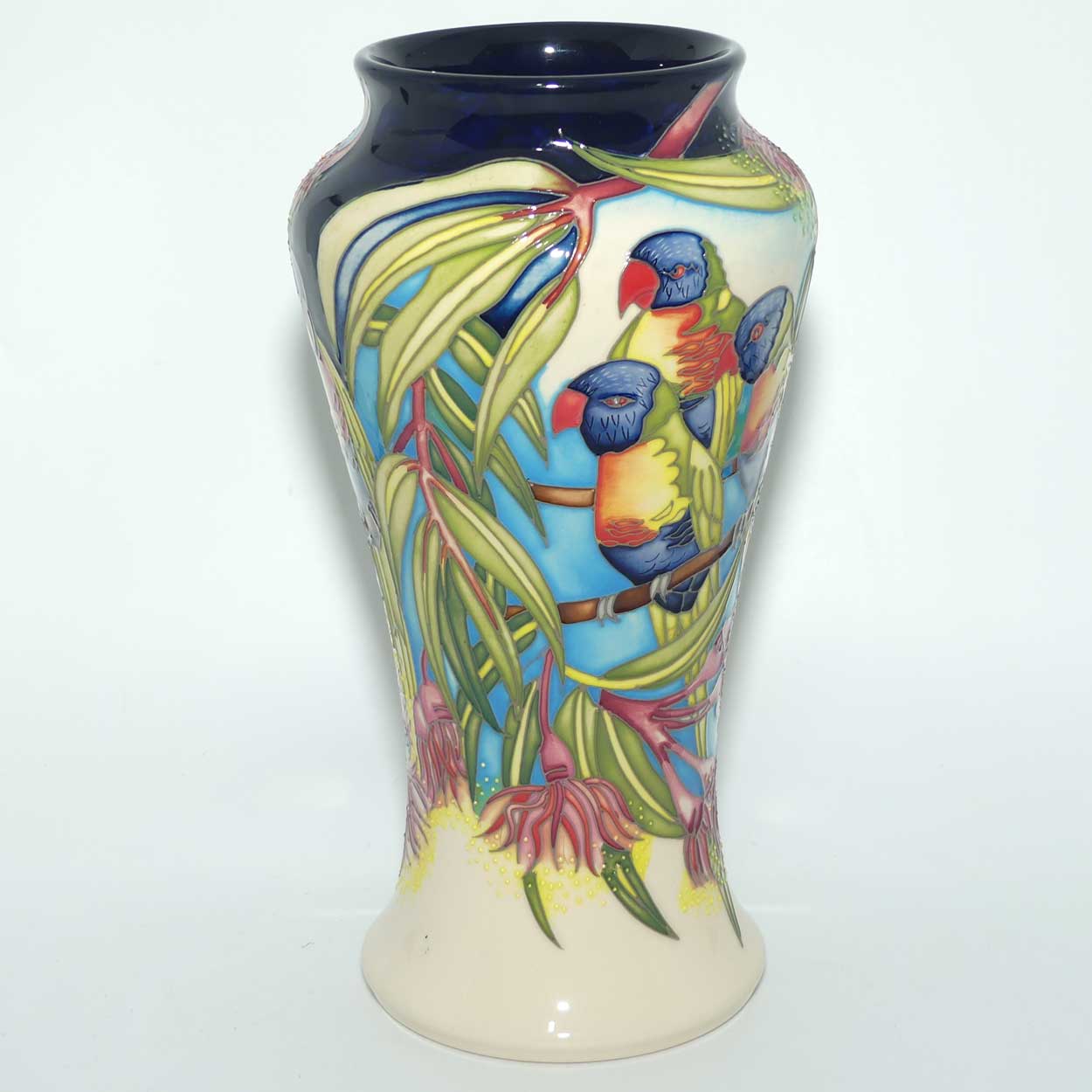 Moorcroft Rainbow Lorikeets 95/10 vase | LE 17/40