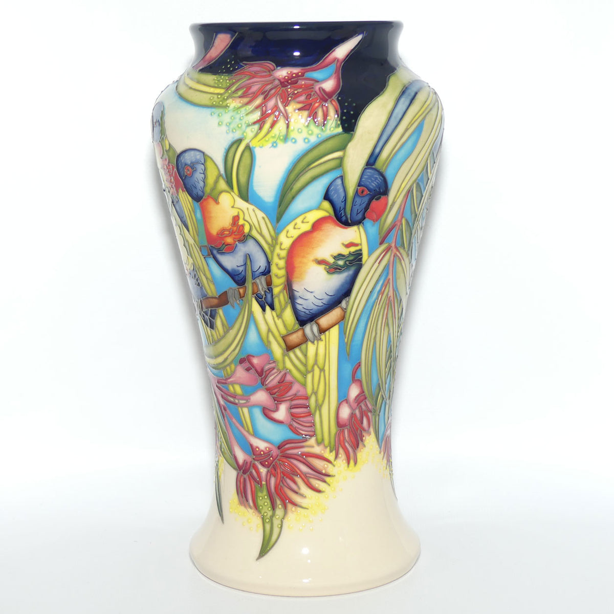 Moorcroft Rainbow Lorikeets 95/10 vase | LE 17/40