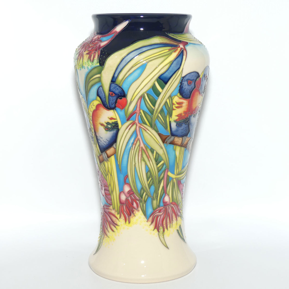 Moorcroft Rainbow Lorikeets 95/10 vase | LE 17/40