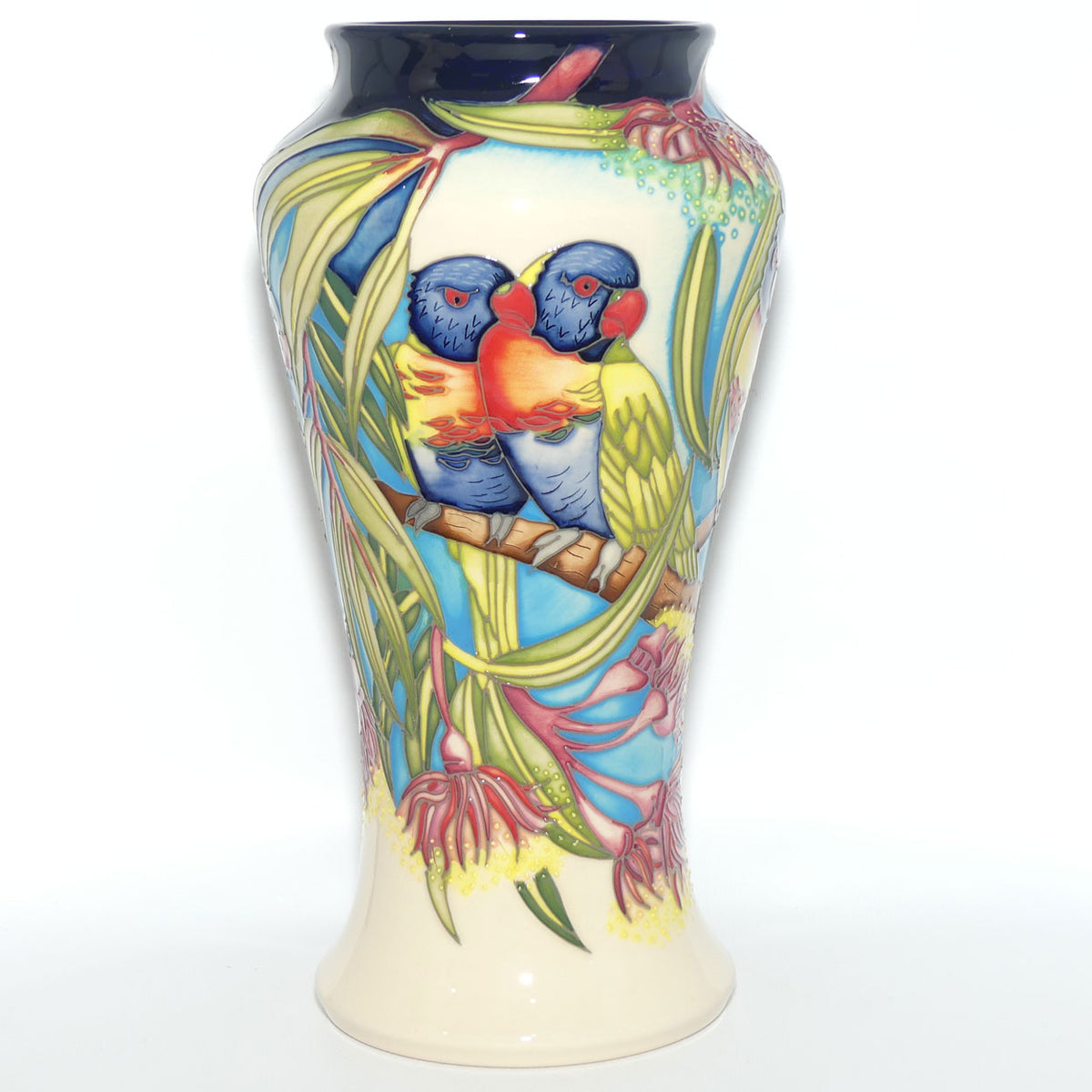Moorcroft Rainbow Lorikeets 95/10 vase | LE 17/40