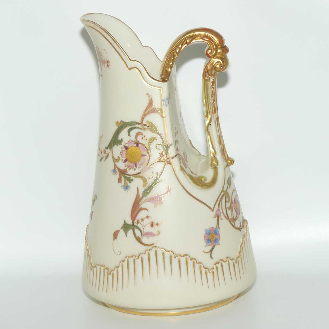 Royal Worcester Blush Ivory large bulbous pitcher