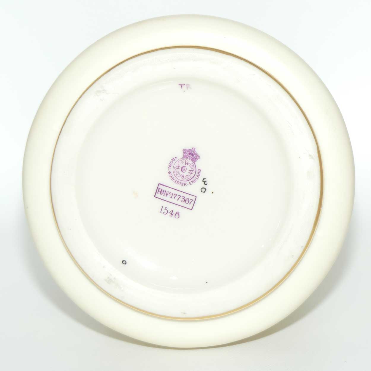 Royal Worcester Blush Ivory large bulbous pitcher