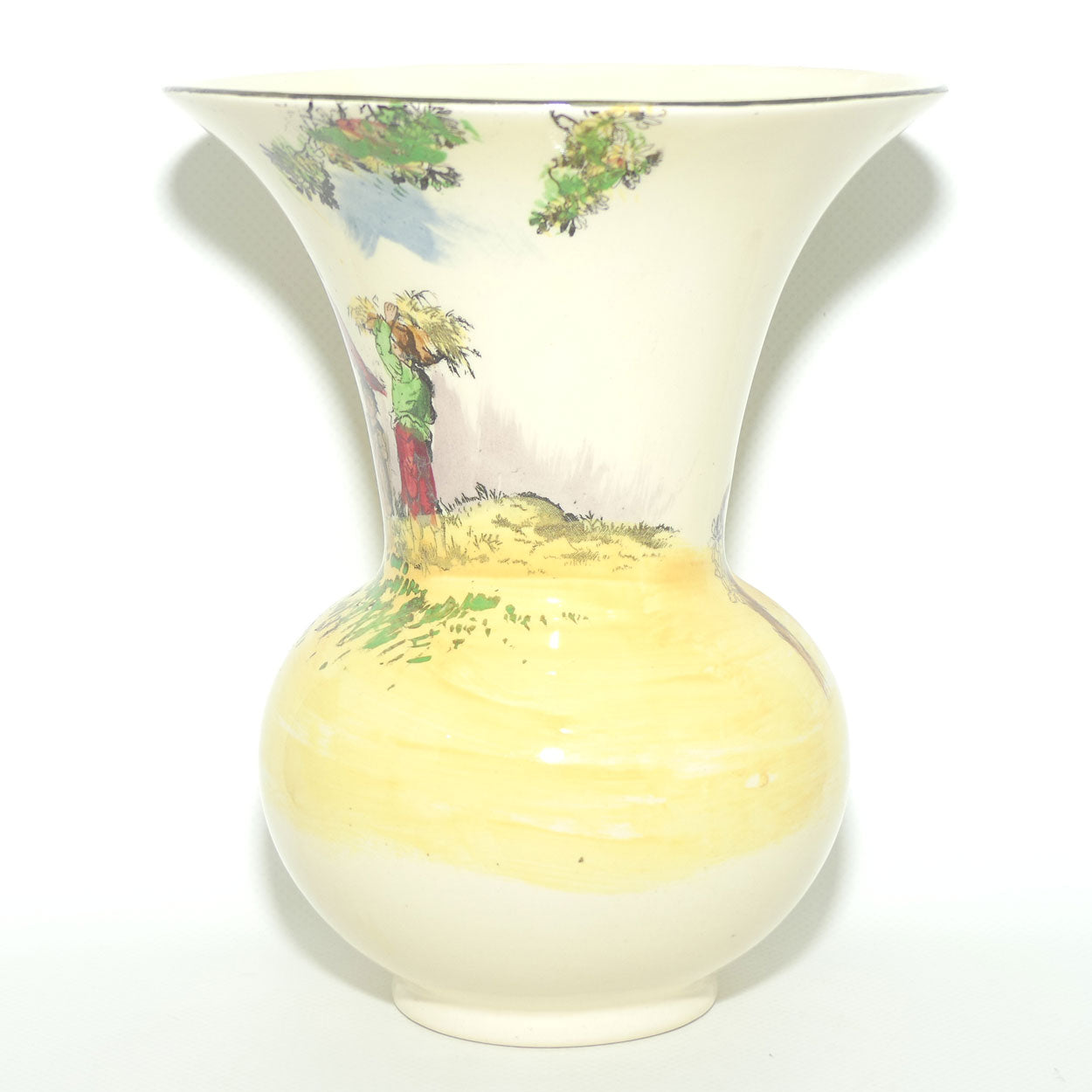 Royal Doulton Gleaners and Gypsies large flaired vase #1