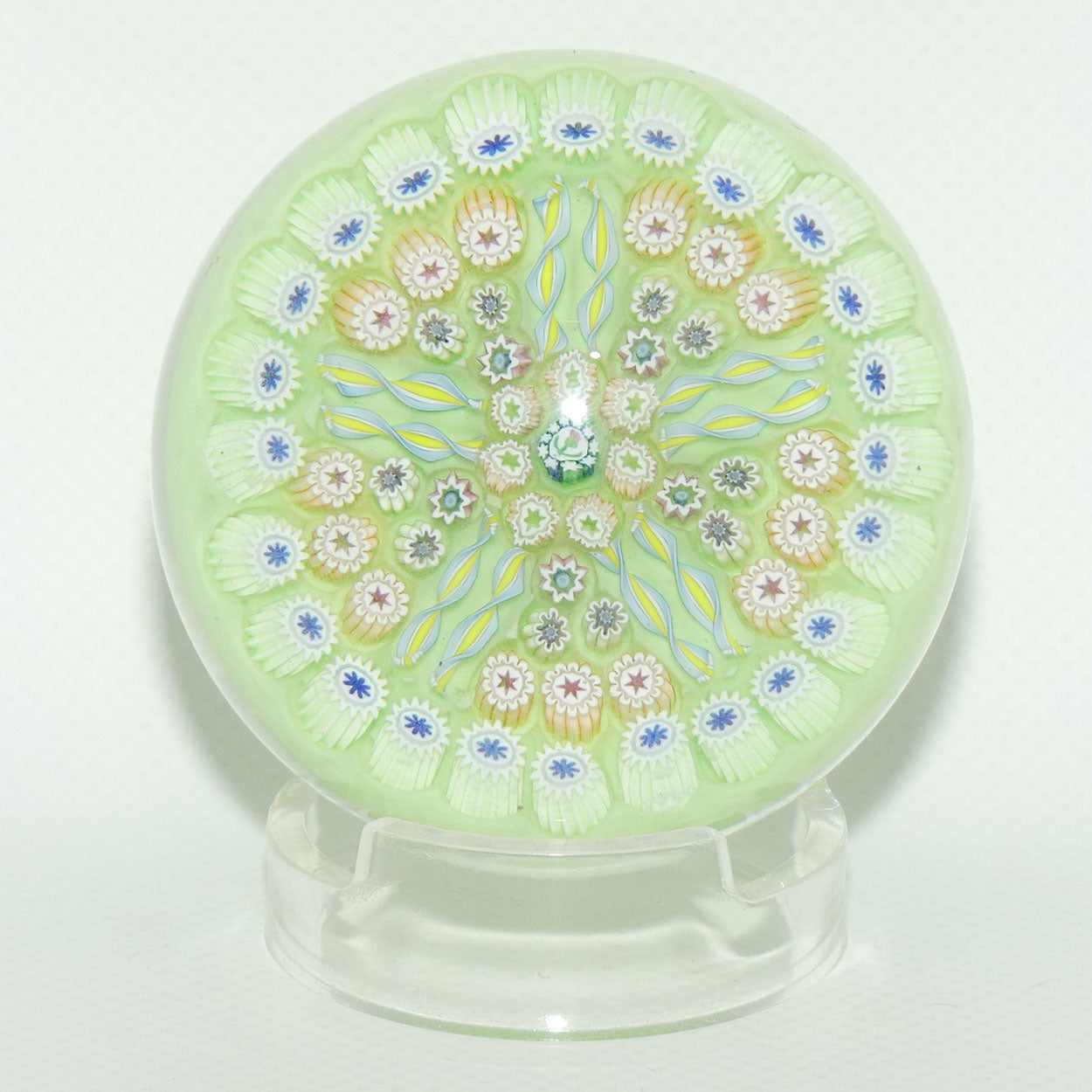 John Deacons Scotland Millefiori Double Spoke | Large | Milky Lime | Thistle