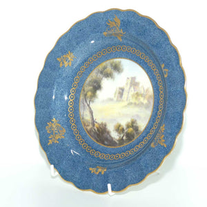 Royal Worcester hand painted Ludlow Castle plate by George Johnson