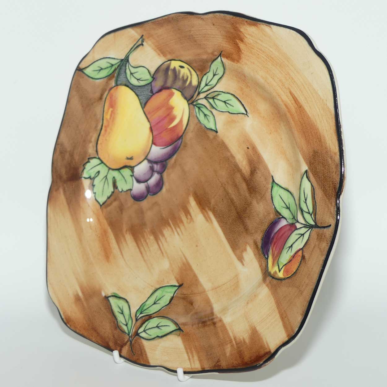 H & K Tunstall Hand Painted Luscious plate signed R Grocott | Paler colours