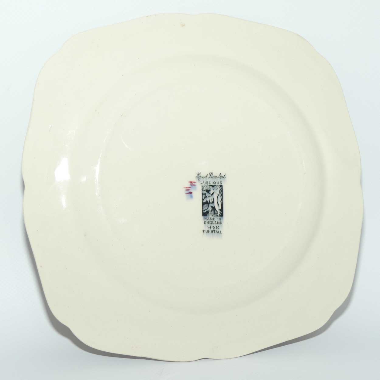 H & K Tunstall Hand Painted Luscious plate signed R Grocott | Paler colours