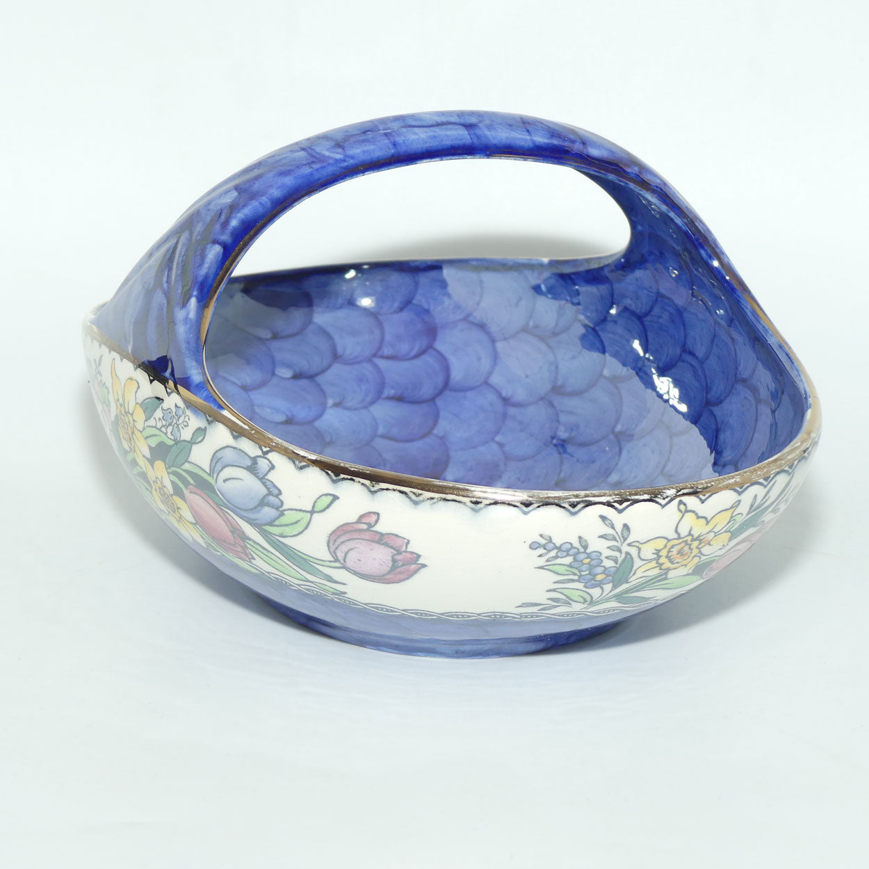 Maling Lustre basket | Springtime with Waved Blue | #6526