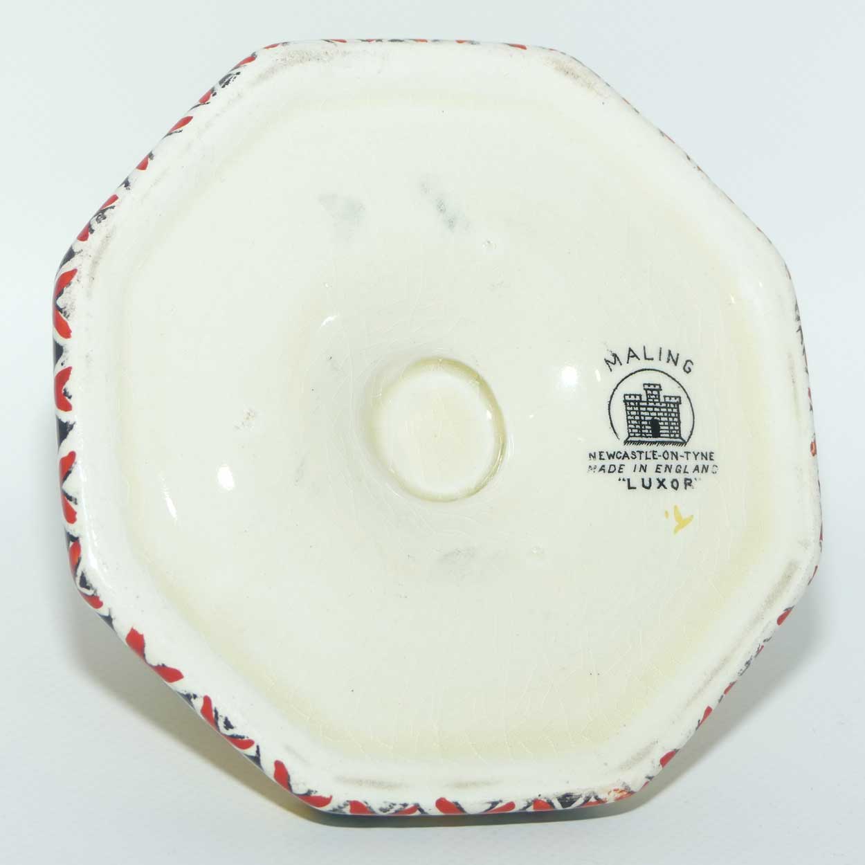 Maling Art Deco banded Luxor pattern hexagonal egg cup