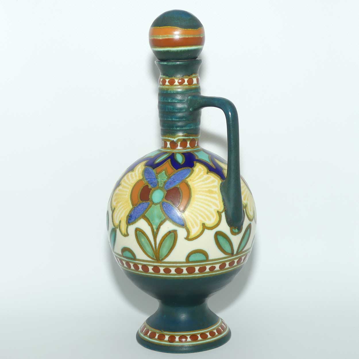 Gouda Holland handled decanter and stopper | Madeleine 592/3
