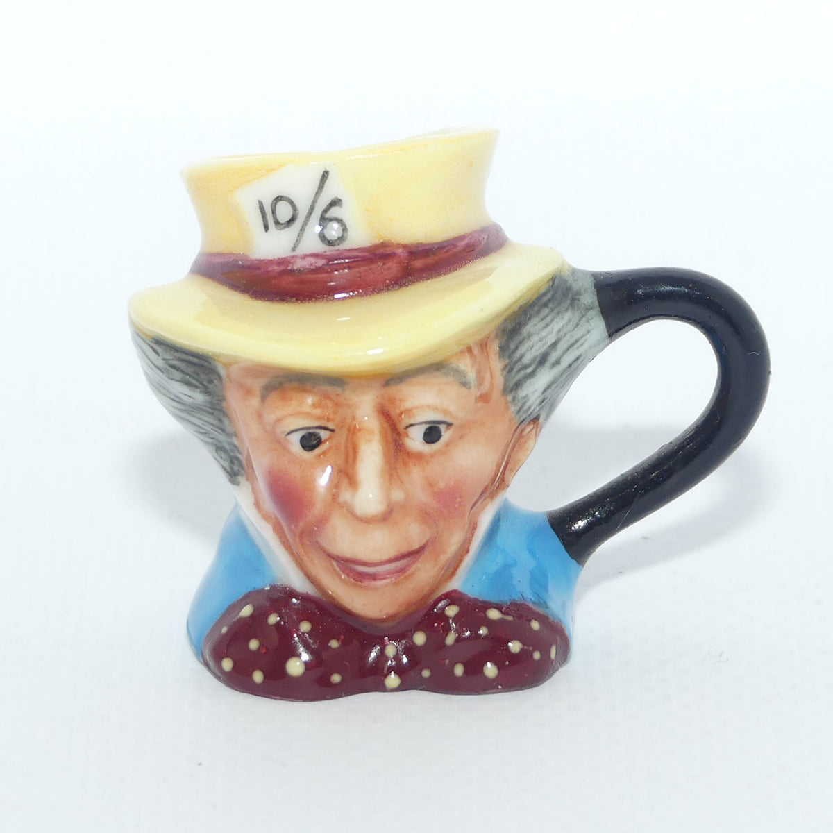 Franklin Mint Porcelain tiny character jug | Mad Hatter by P Jackson