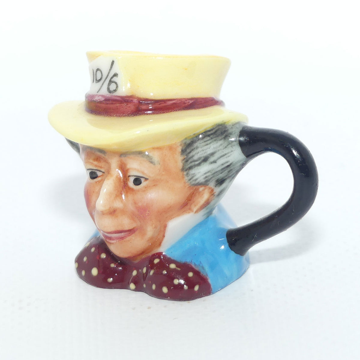 Franklin Mint Porcelain tiny character jug | Mad Hatter by P Jackson