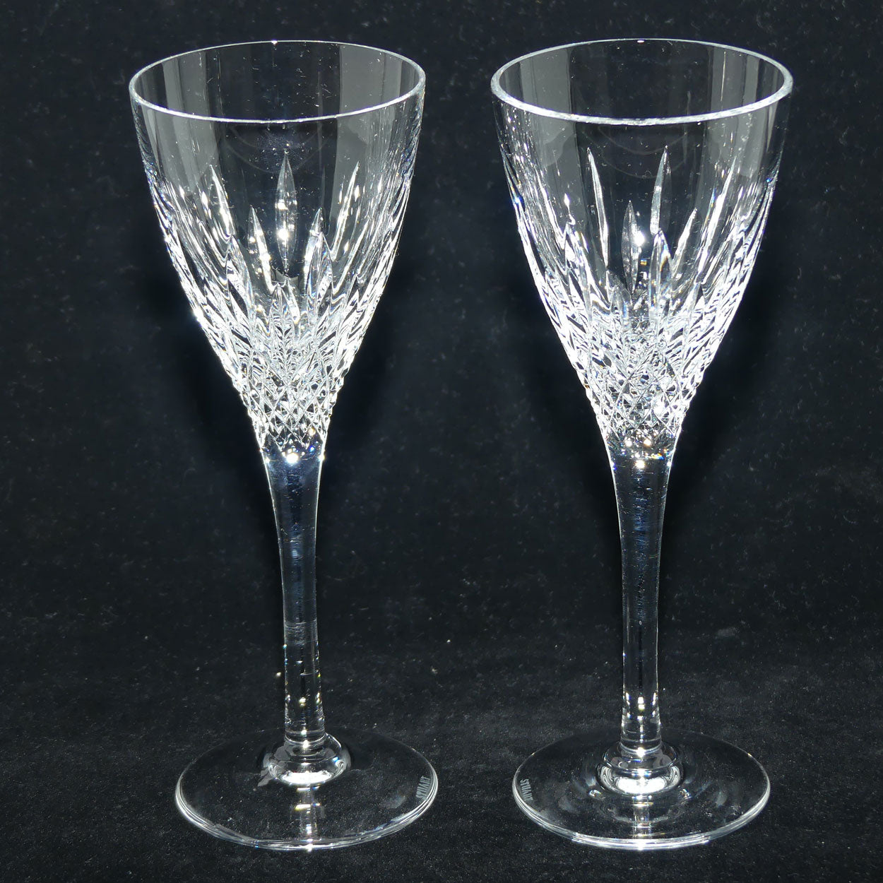 Stuart Crystal Madison pattern | set of 2 white Wine Glasses | 100ml | #1