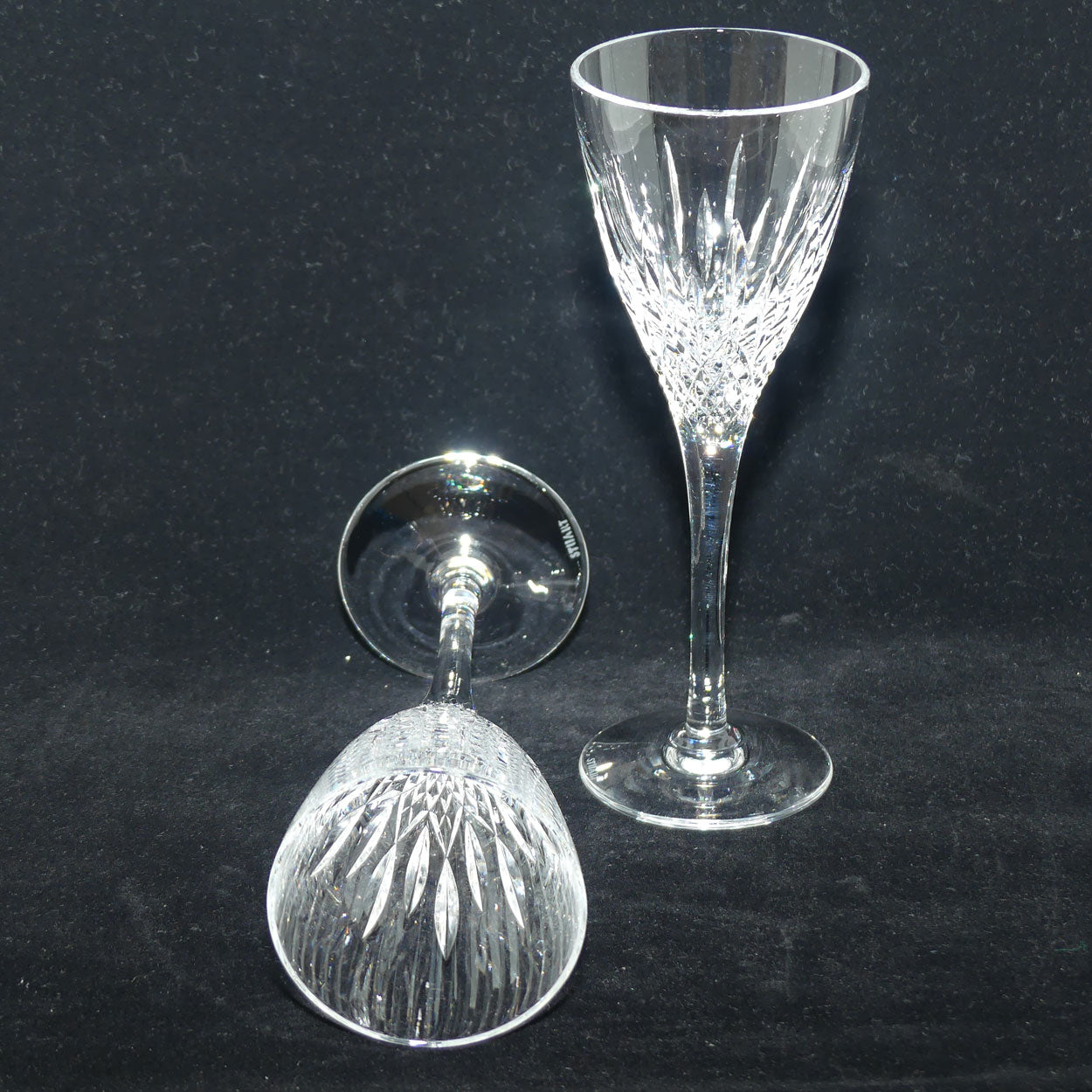 Stuart Crystal Madison pattern | set of 2 white Wine Glasses | 100ml | #1