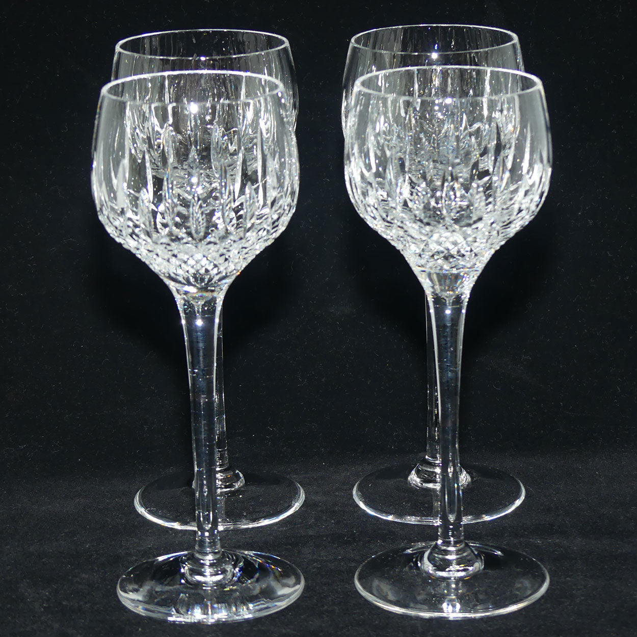 Stuart Crystal Madison pattern | set of 4 Hock Wine Glasses | 150ml | #1