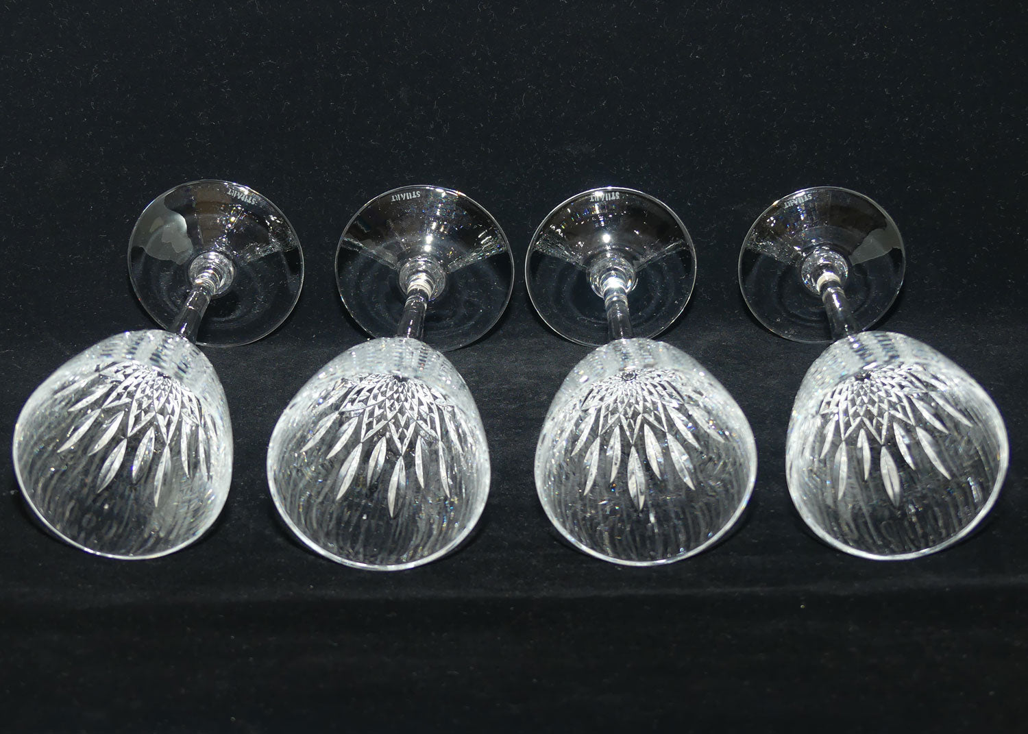 Stuart Crystal Madison pattern | set of 4 white Wine Glasses | 100ml | #1