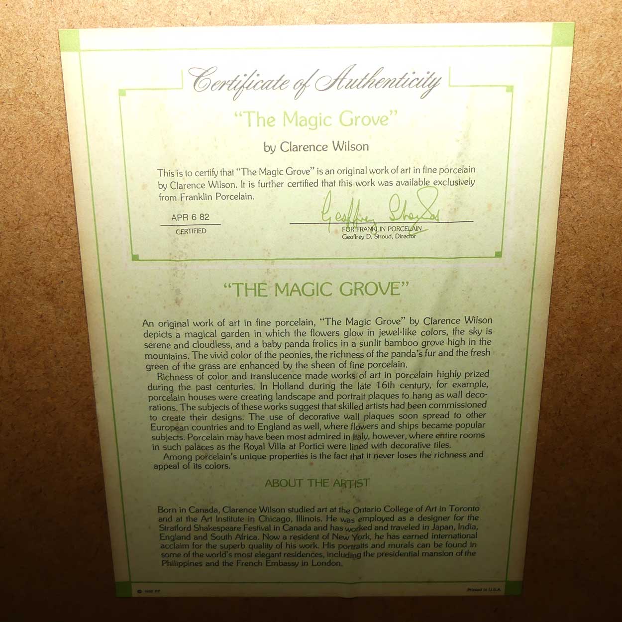 Franklin Mint | The Magic Grove Chinese Panda by Clarence Wilson