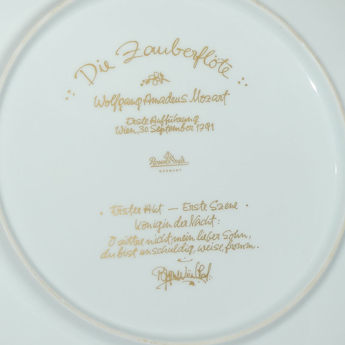 Rosenthal Bjorn Wiinblad very colourful and gilt Die Zauberflote | The Magic Flute | Mozart | wall charger