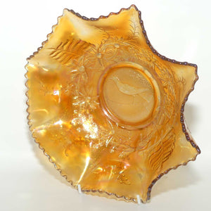 Australian Carnival Glass | Marigold Magpie Master Bowl