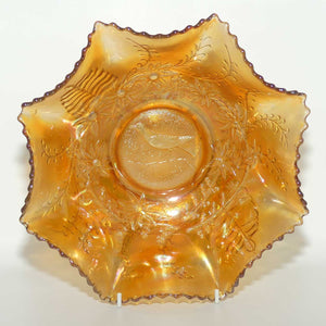 Australian Carnival Glass | Marigold Magpie Master Bowl