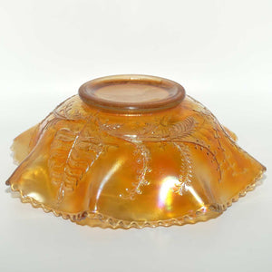 Australian Carnival Glass | Marigold Magpie Master Bowl