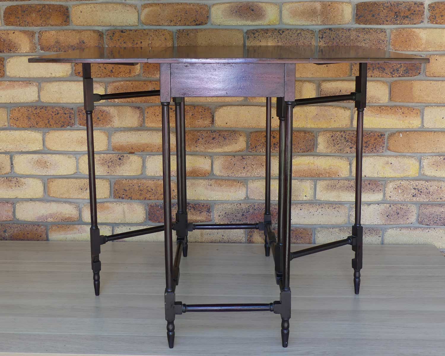 Late 19th Century English Mahogany folding Spider table | Drop Side table