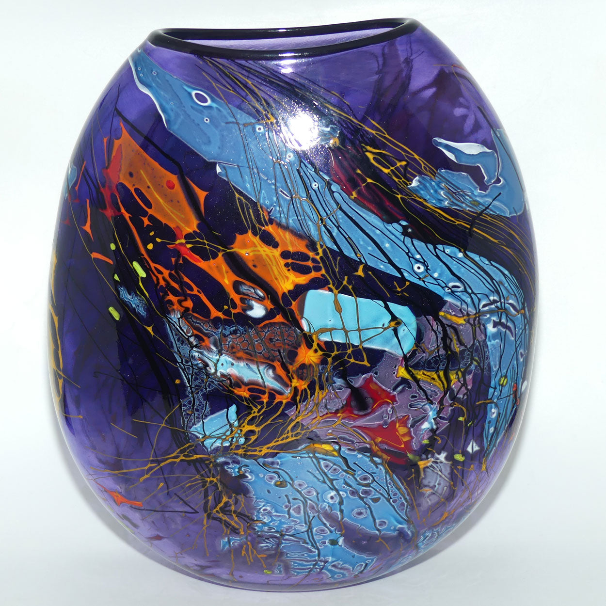 Keith Mahy New Zealand Art Glass large vase
