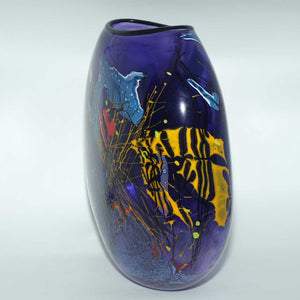 Keith Mahy New Zealand Art Glass large vase